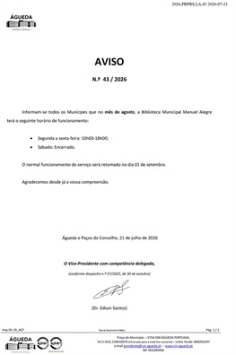 Horário da BMMA durante o mês de agosto